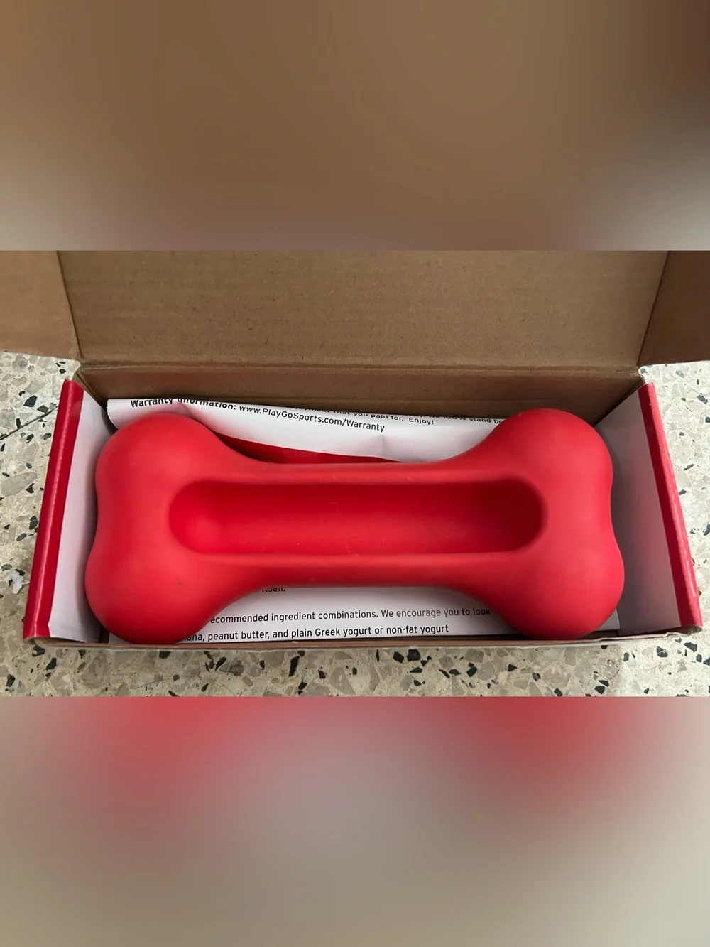 NIB Freezable Dog Treat Bone - Red